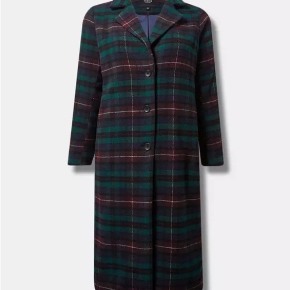 Torrid Cozy Car Coat Janine Plaid